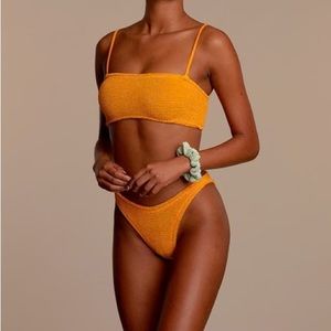 Hunza G Gigi Bikini Set in Mango Sorbet - Used